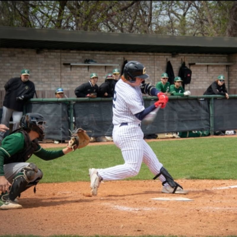 Mason Hamilton playing college baseball before becoming a youth performance coach